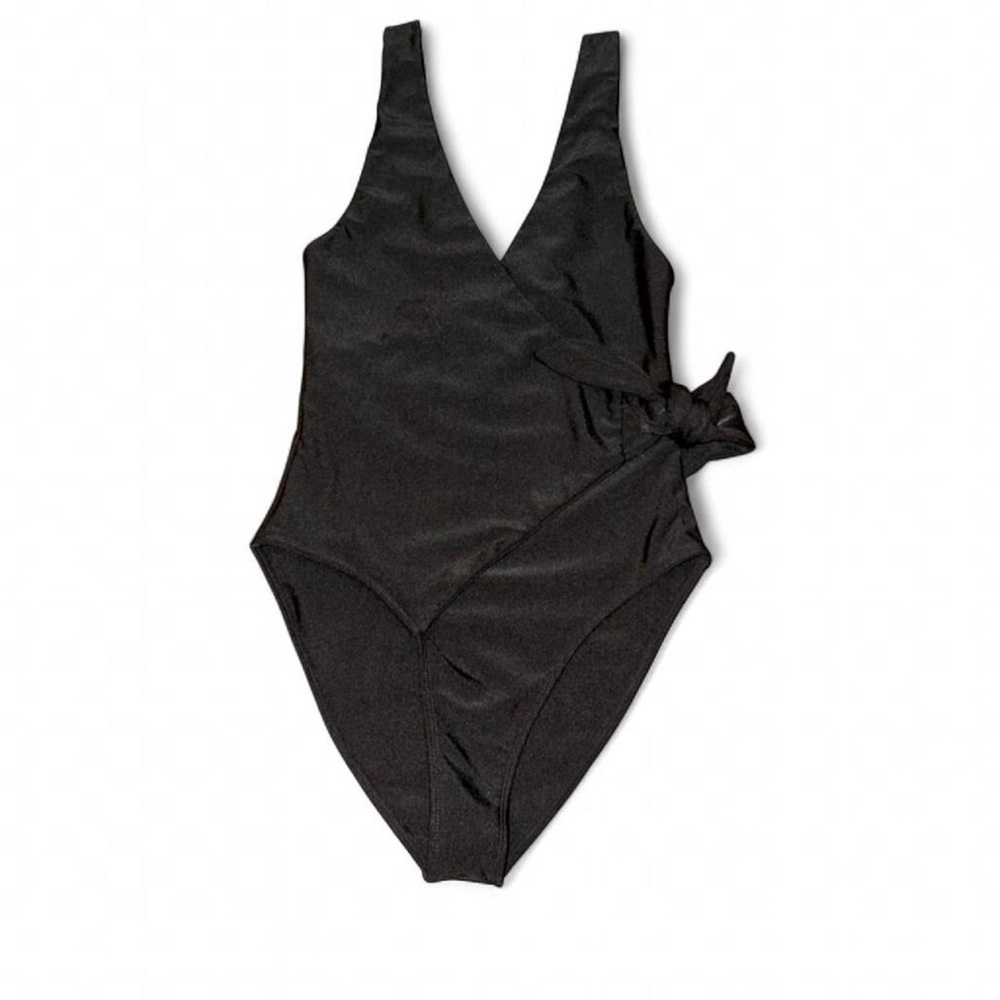 House of Harlow 1960 x Revolve Darian Front Tie Black One Piece Swimsuit Size S